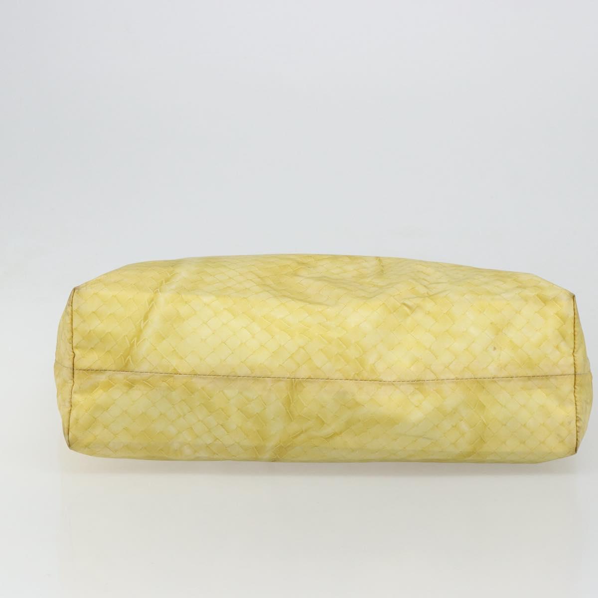 BOTTEGA VENETA INTRECCIATO Tote Bag Nylon Yellow Auth 185904A