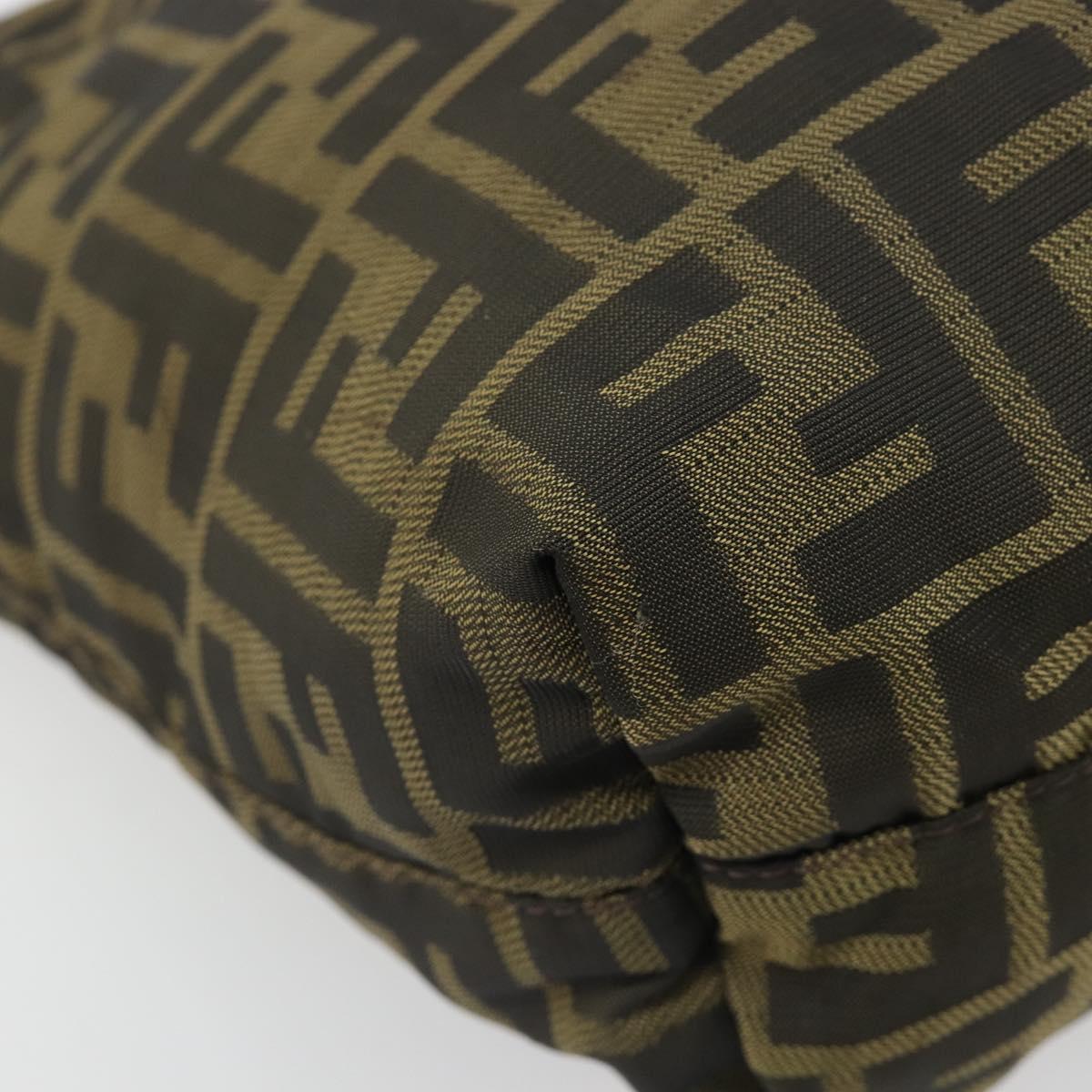 FENDI Zucca Canvas Tote Bag Black Brown Auth 185908