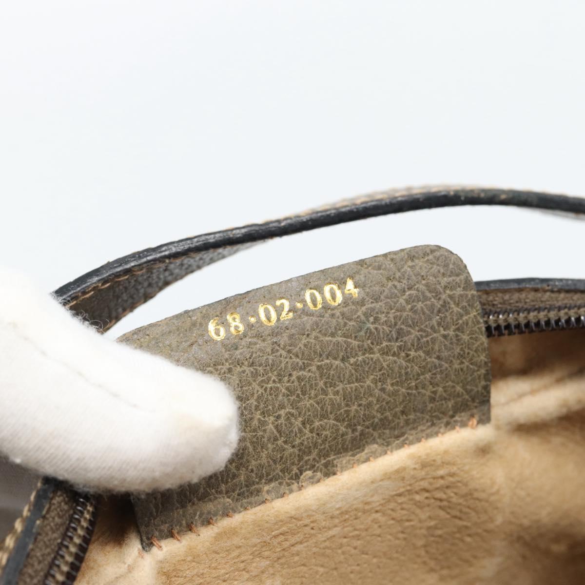 GUCCI GG Supreme Web Sherry Line Bag PVC Beige Gold 68 02 004 Auth 185916