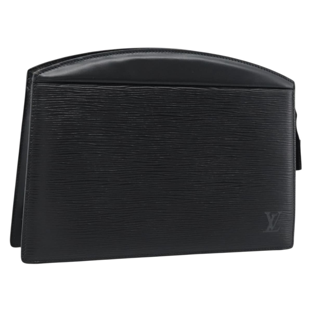 LOUIS VUITTON Epi Trousse Crete Pouch Black M48402 LV Auth 185918