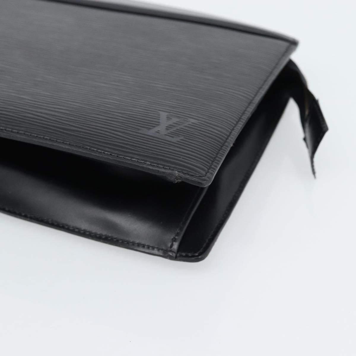 LOUIS VUITTON Epi Trousse Crete Pouch Black M48402 LV Auth 185918