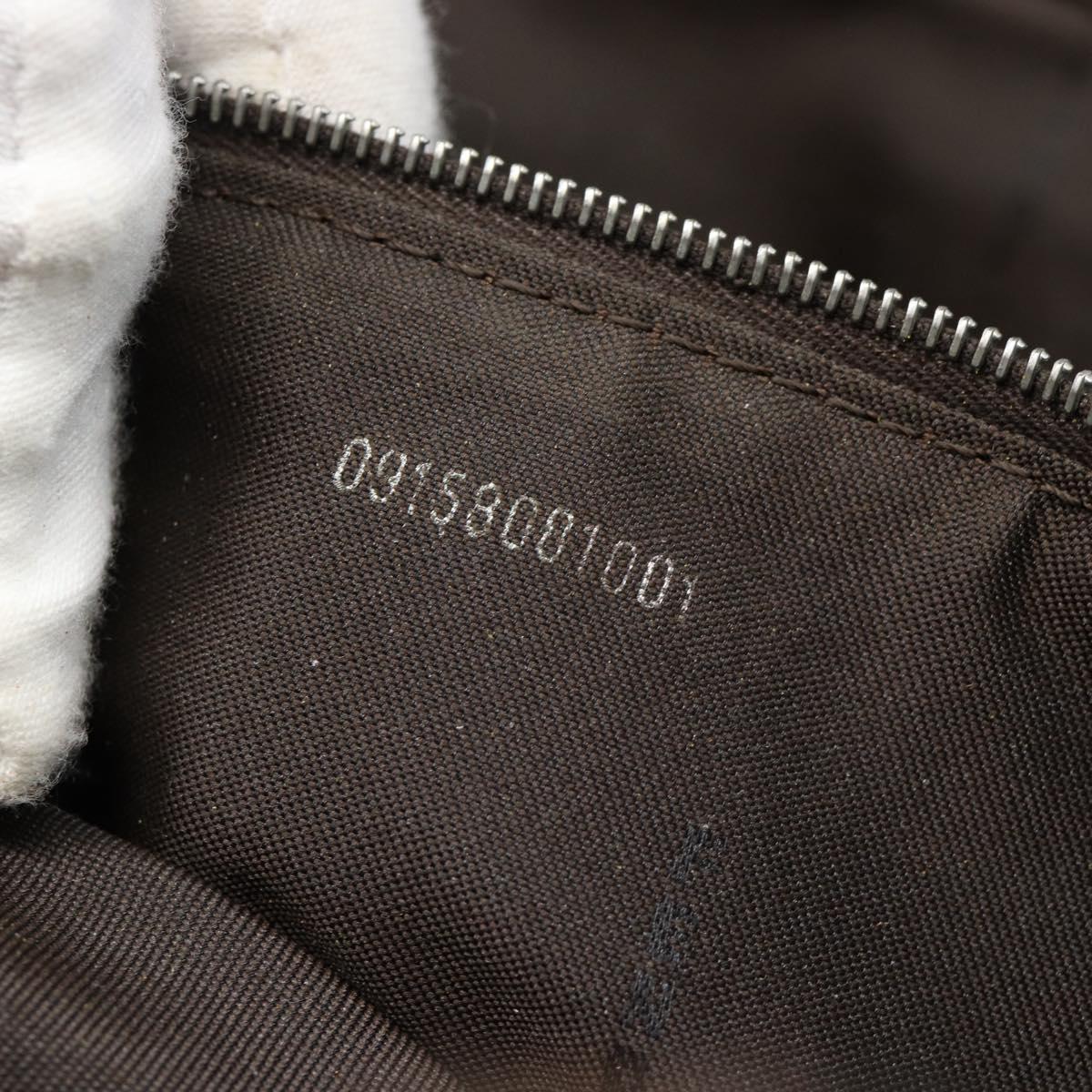 FENDI Zucca Canvas Mamma Baguette Hand Bag Black Brown Auth 185919