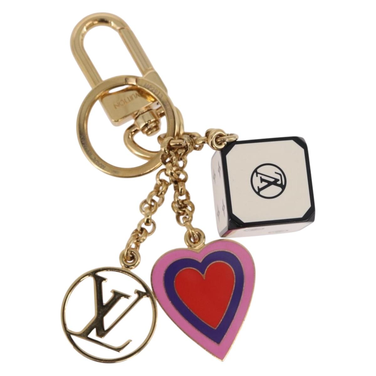 LOUIS VUITTON Metal Porte Cles Game On Key Holder White MP2913 LV Auth 185933M
