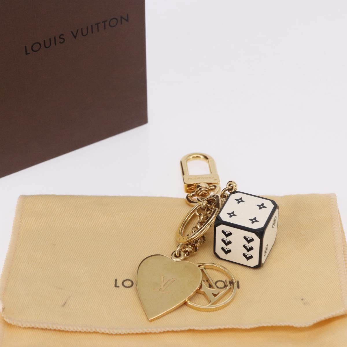 LOUIS VUITTON Metal Porte Cles Game On Key Holder White MP2913 LV Auth 185933M