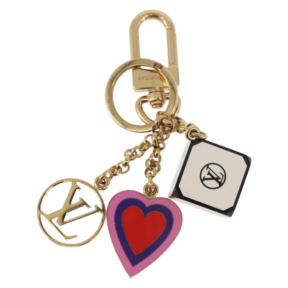 LOUIS VUITTON Metal Porte Cles Game On Key Holder White MP2913 LV Auth 185933M