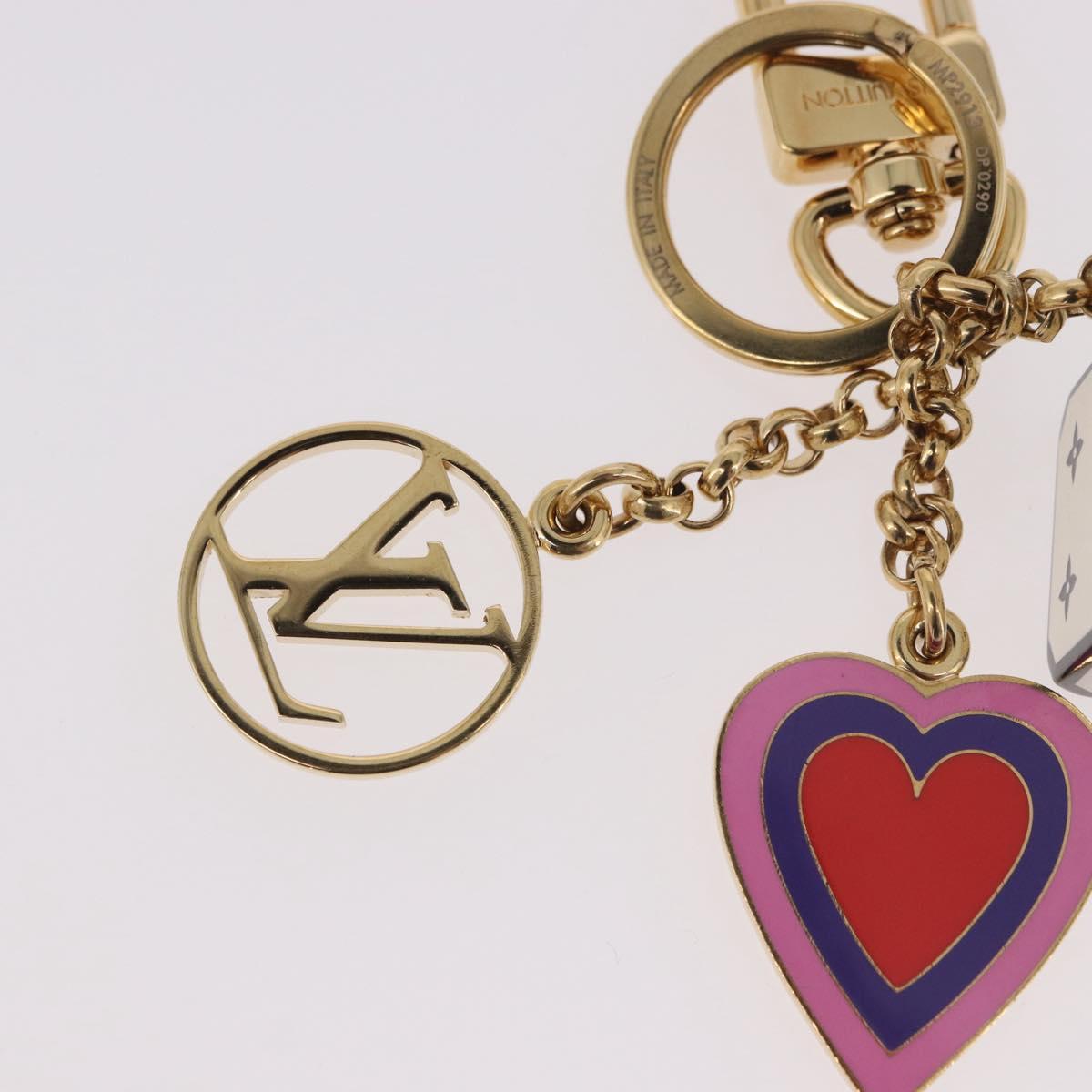 LOUIS VUITTON Metal Porte Cles Game On Key Holder White MP2913 LV Auth 185933M
