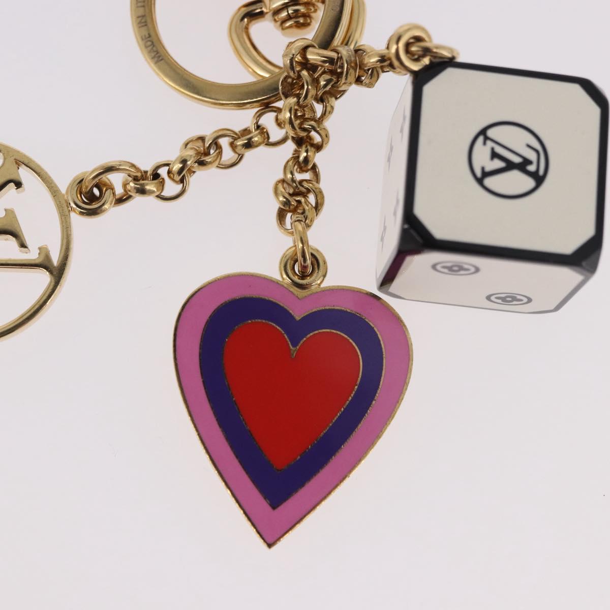 LOUIS VUITTON Metal Porte Cles Game On Key Holder White MP2913 LV Auth 185933M