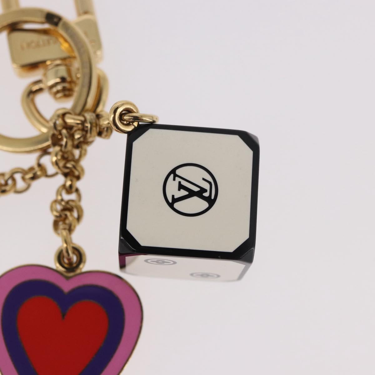 LOUIS VUITTON Metal Porte Cles Game On Key Holder White MP2913 LV Auth 185933M