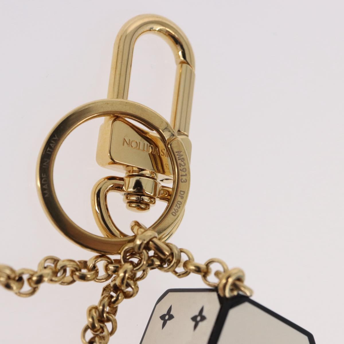 LOUIS VUITTON Metal Porte Cles Game On Key Holder White MP2913 LV Auth 185933M