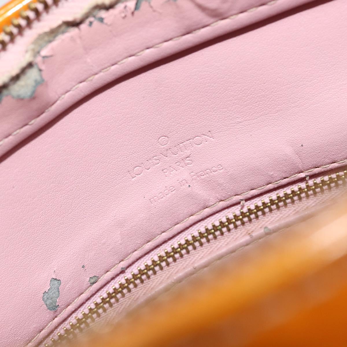 LOUIS VUITTON Monogram Vernis Houston Bag Marshmallow Pink M91302 LV Auth 185937