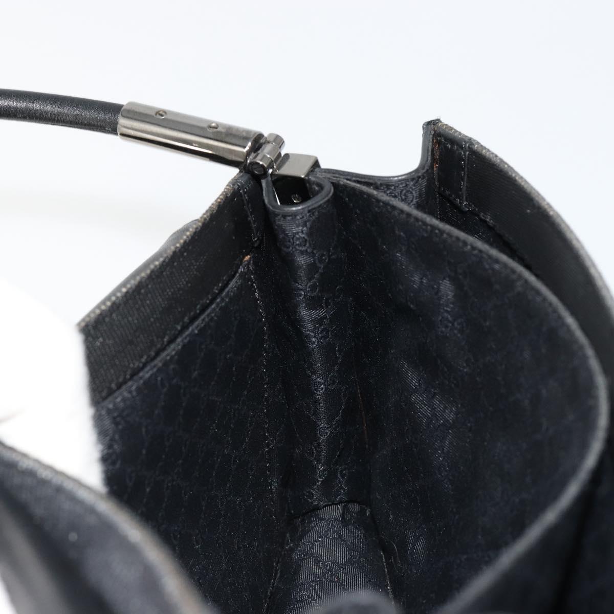 GUCCI Accessory Pouch Denim Black Silver 01235 Auth 185948A