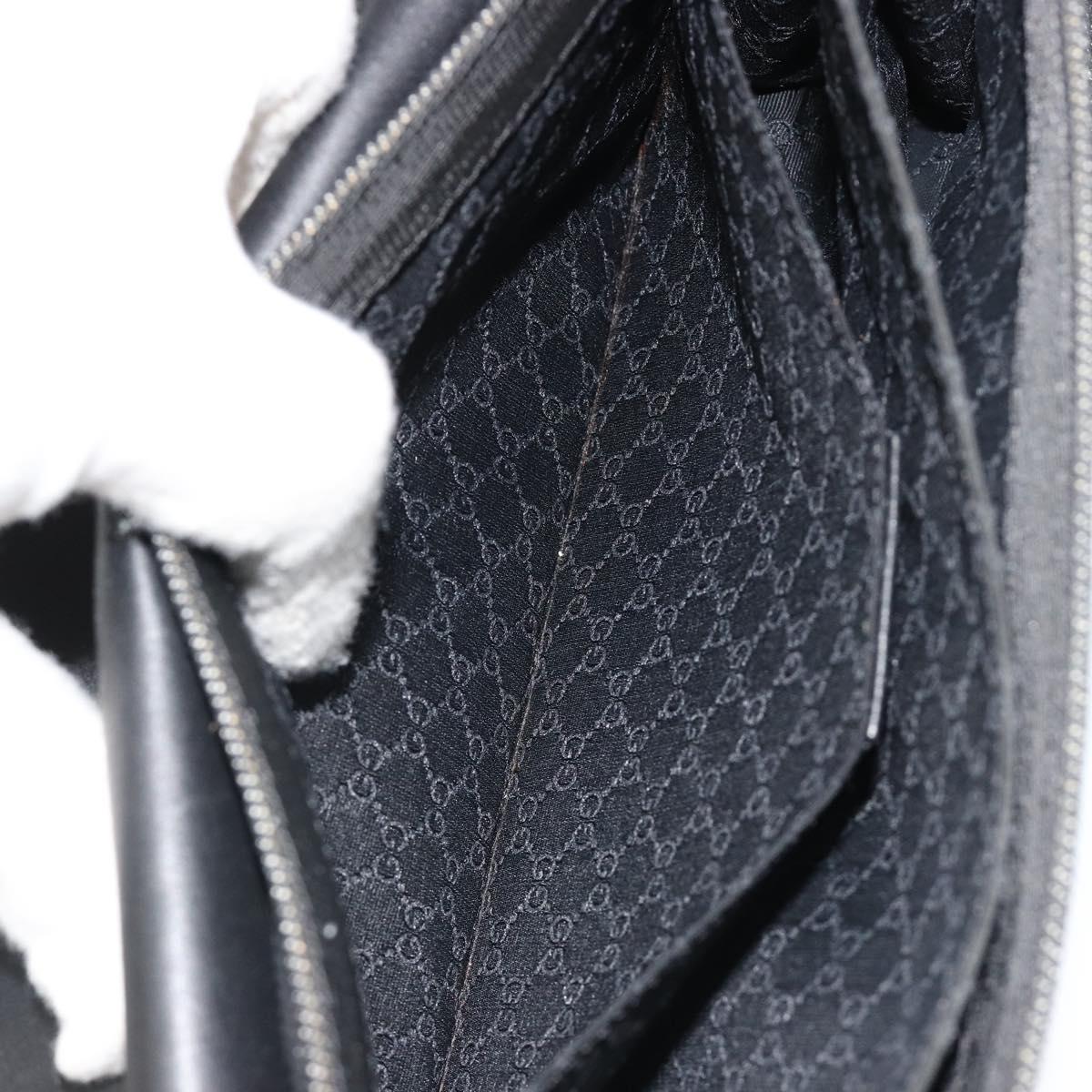 GUCCI Accessory Pouch Denim Black Silver 01235 Auth 185948A