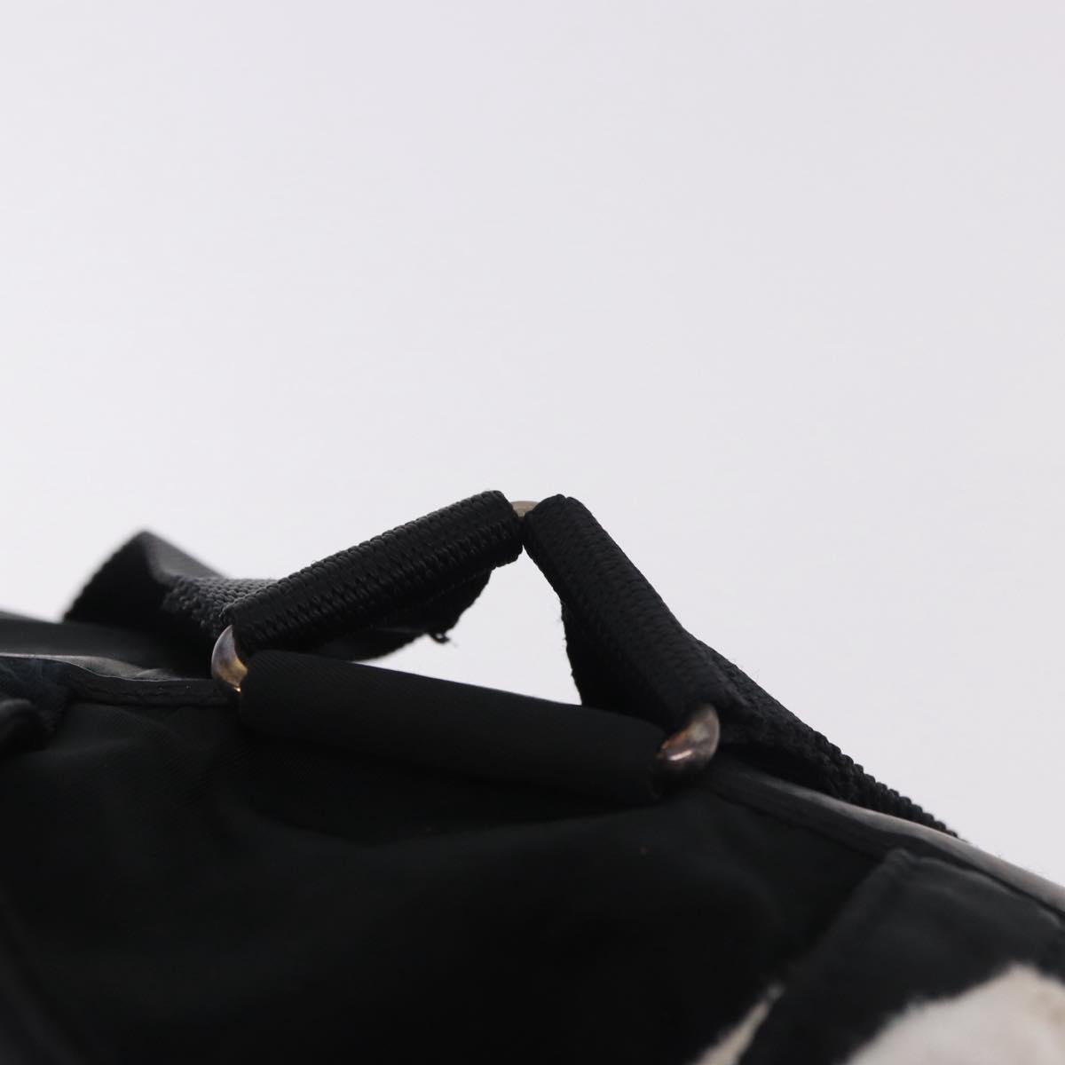 PRADA Backpack Nylon Black Silver Auth 185957