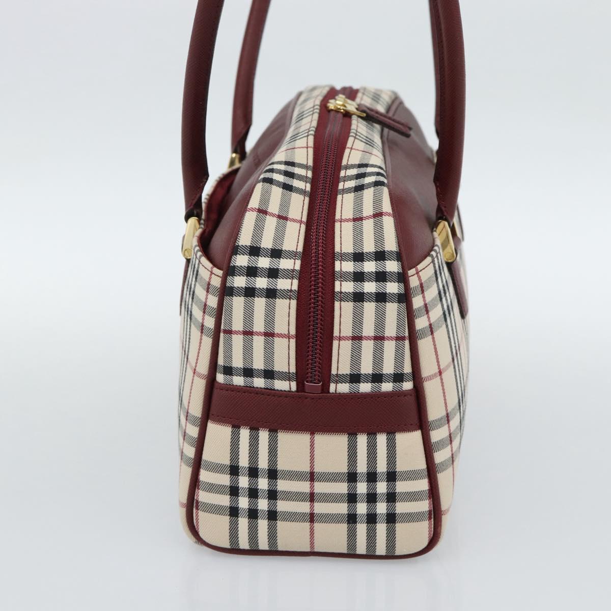 BURBERRY Nova Check Shoulder Bag Canvas Beige Gold Auth 185960SAV