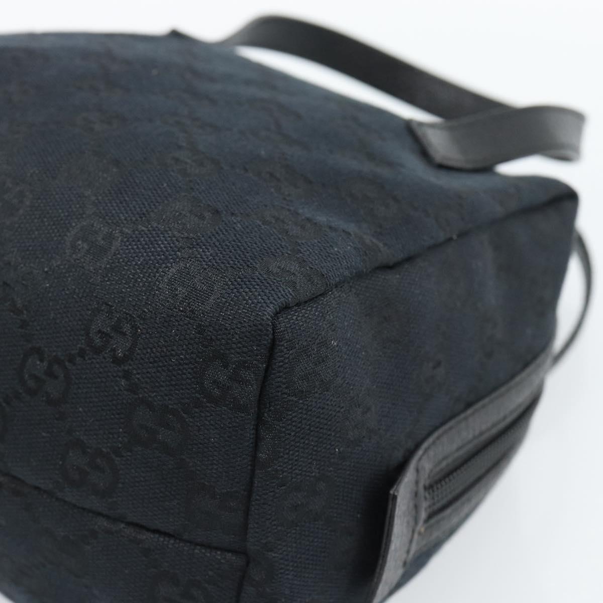 GUCCI GG Canvas Hand Bag Black 124542 Auth 185964A