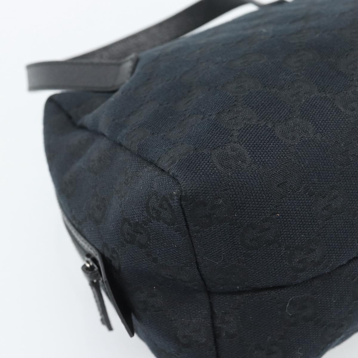 GUCCI GG Canvas Hand Bag Black 124542 Auth 185964A