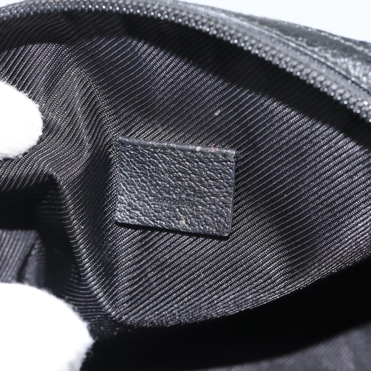 GUCCI GG Canvas Hand Bag Black 124542 Auth 185964A
