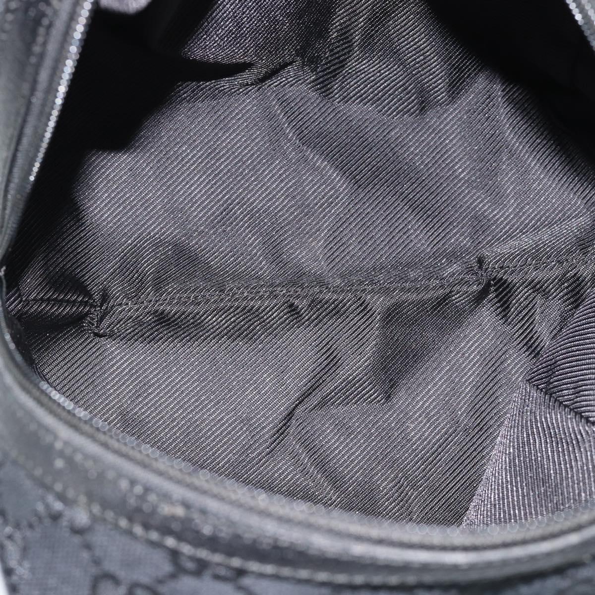 GUCCI GG Canvas Hand Bag Black 124542 Auth 185964A