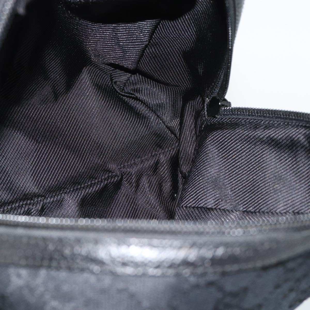 GUCCI GG Canvas Hand Bag Black 124542 Auth 185964A