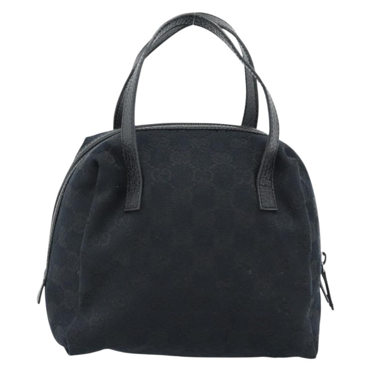 GUCCI GG Canvas Hand Bag Black 124542 Auth 185964A