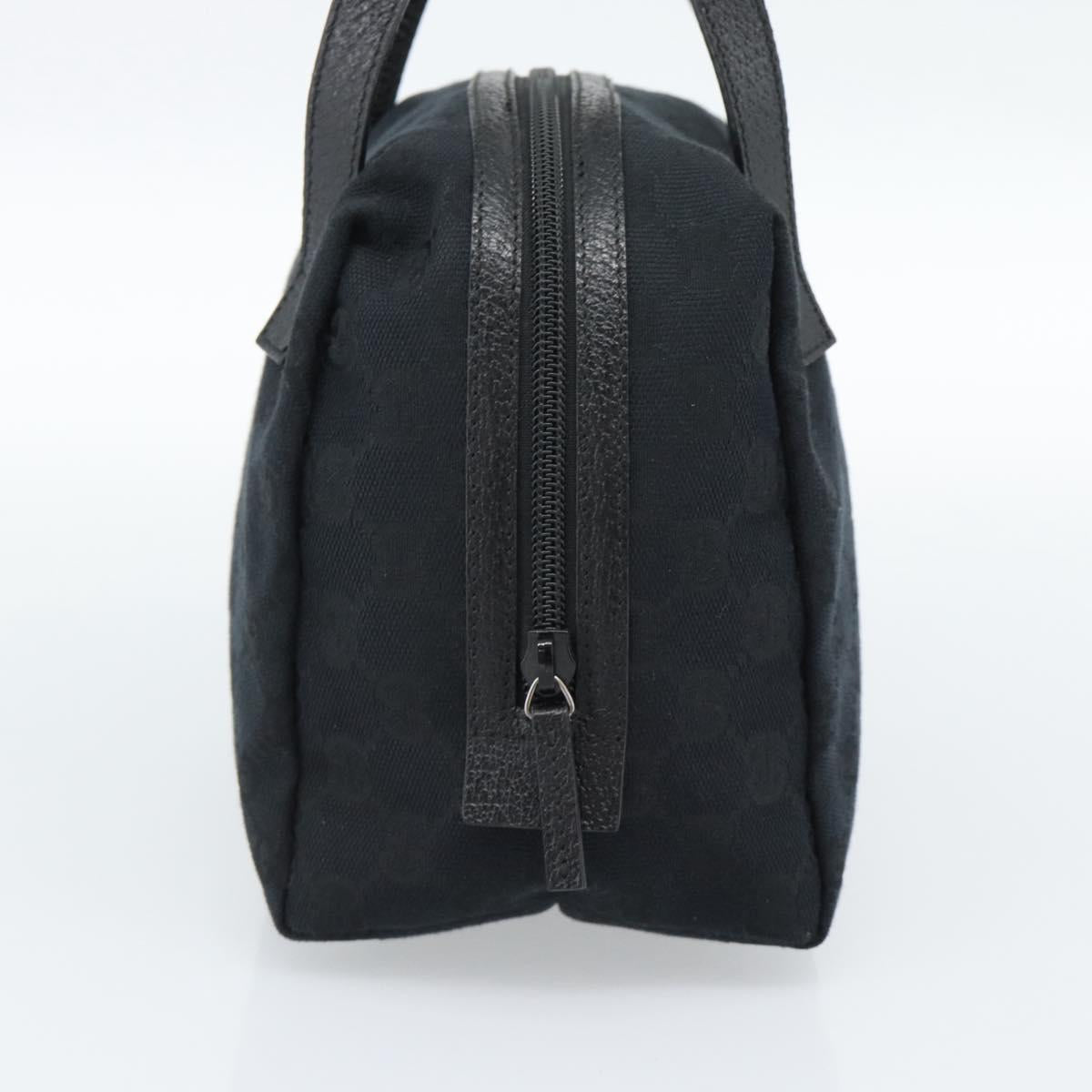 GUCCI GG Canvas Hand Bag Black 124542 Auth 185964A
