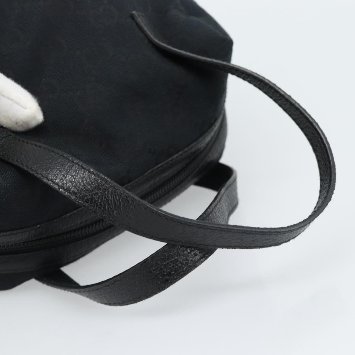 GUCCI GG Canvas Hand Bag Black 124542 Auth 185964A