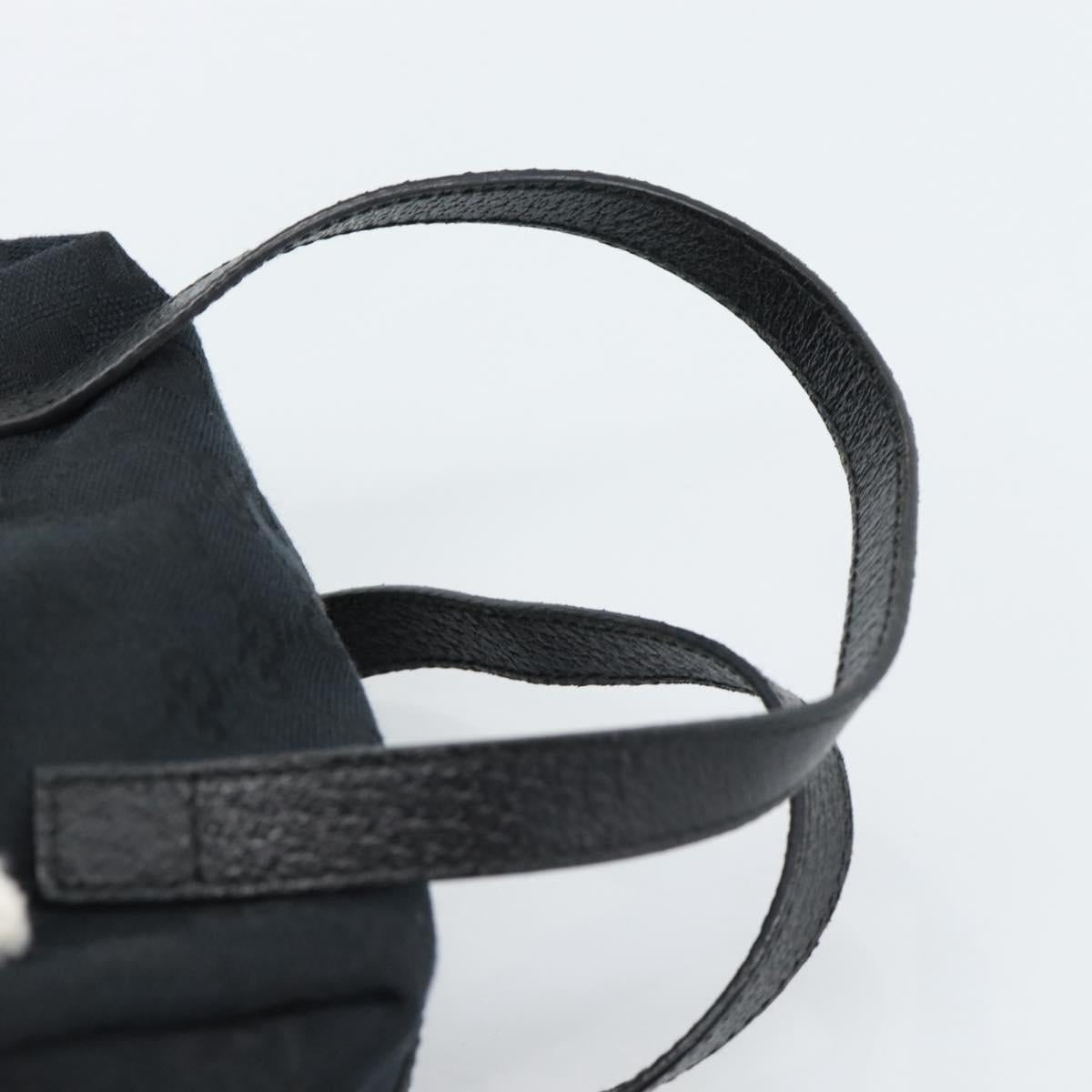 GUCCI GG Canvas Hand Bag Black 124542 Auth 185964A