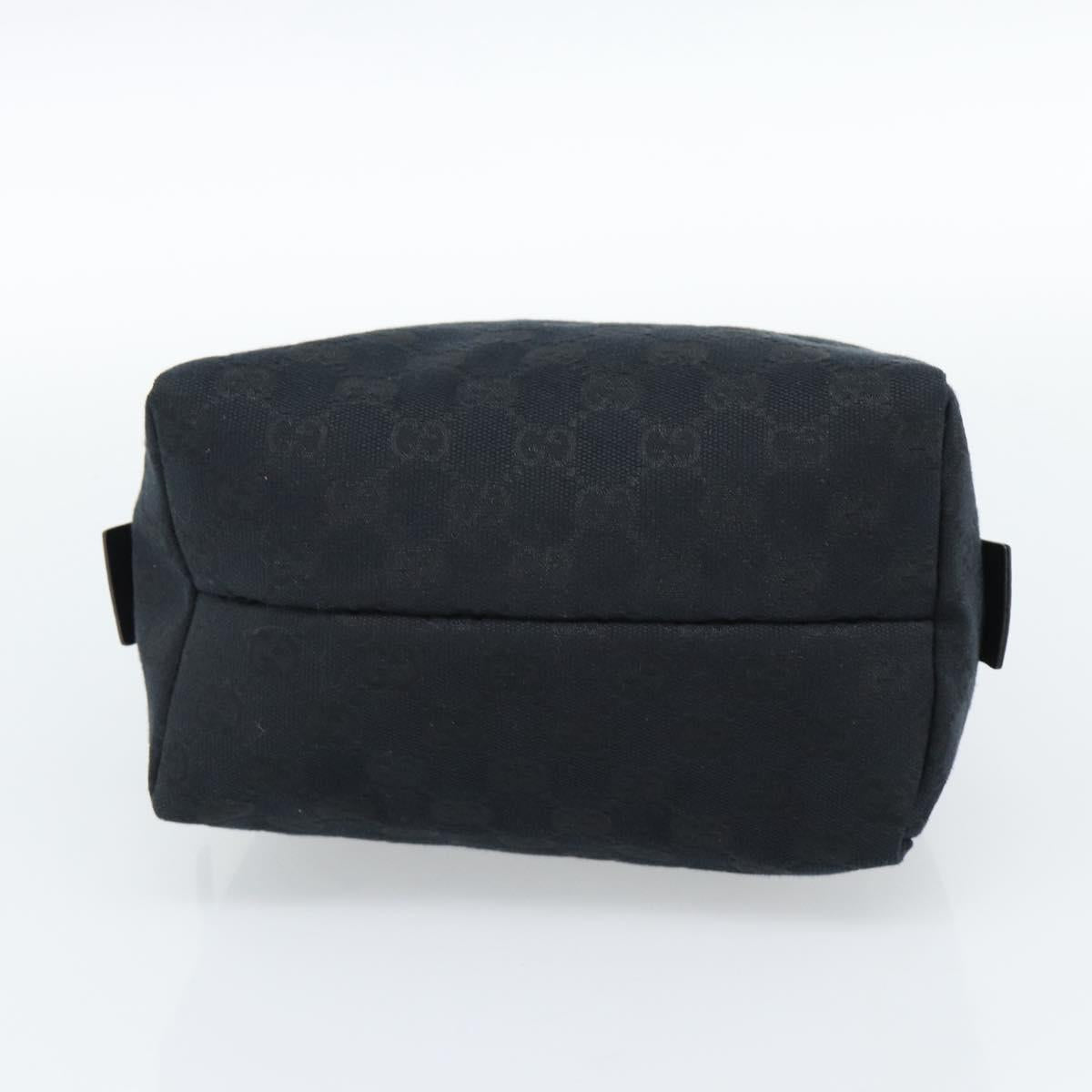 GUCCI GG Canvas Hand Bag Black 124542 Auth 185964A