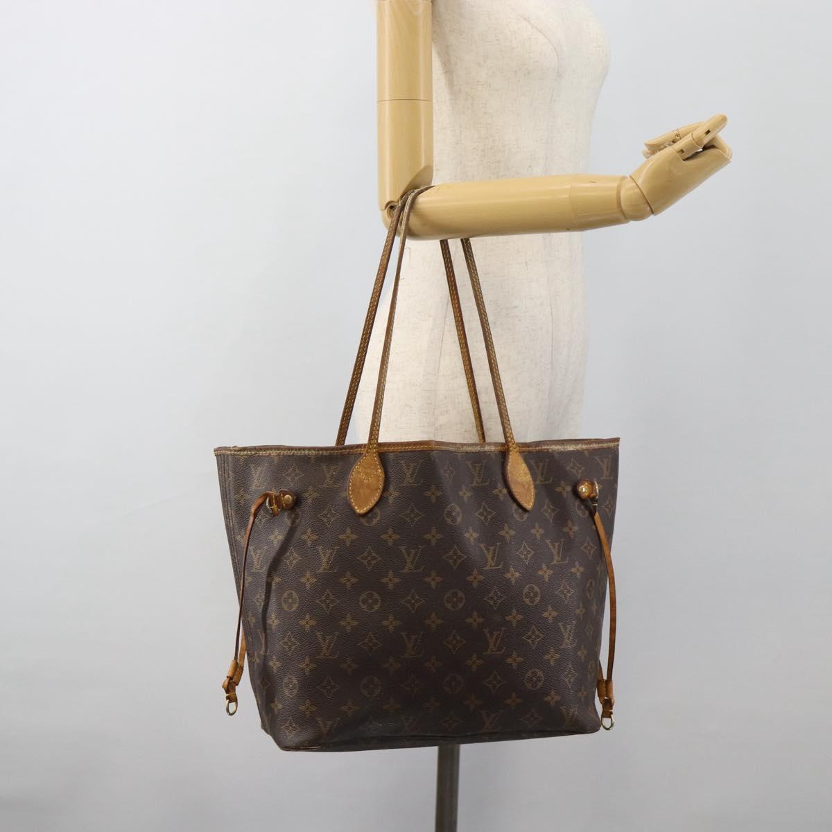 LOUIS VUITTON Monogram Neverfull MM Tote Bag M40156 LV Auth 185982