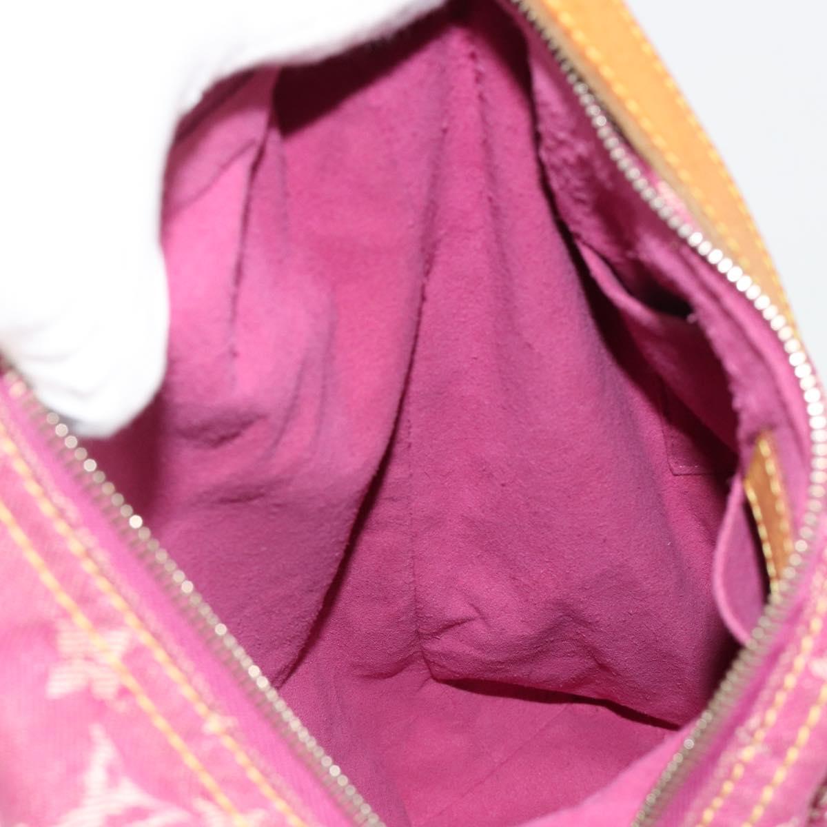 LOUIS VUITTON Monogram Denim Buggy GM Shoulder Bag Fuchsia M95210 LV Auth 186001