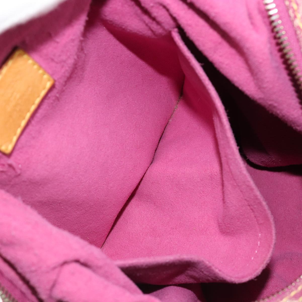LOUIS VUITTON Monogram Denim Buggy GM Shoulder Bag Fuchsia M95210 LV Auth 186001
