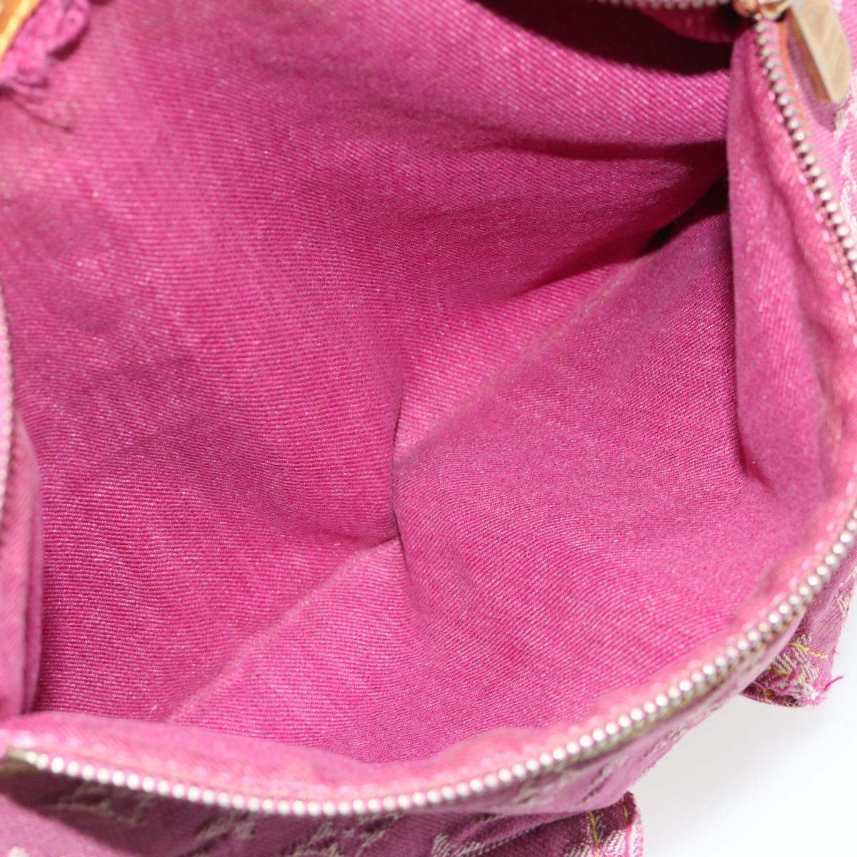 LOUIS VUITTON Monogram Denim Buggy GM Shoulder Bag Fuchsia M95210 LV Auth 186001
