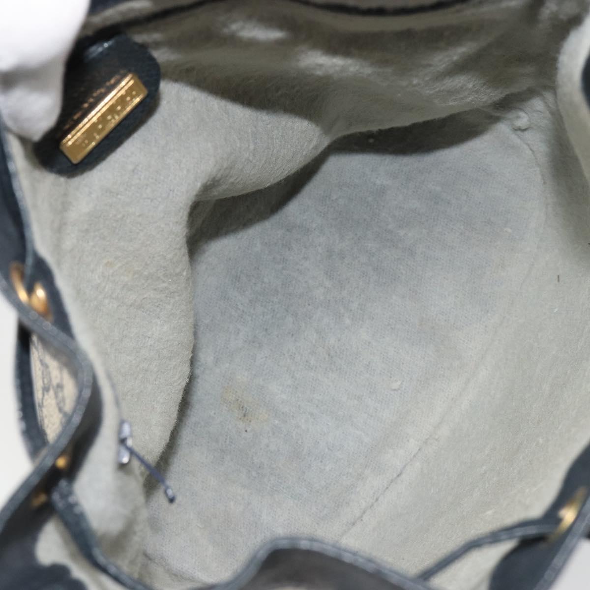 GUCCI GG Supreme Shoulder Bag PVC Navy Gold 001 093 0791 Auth 186017