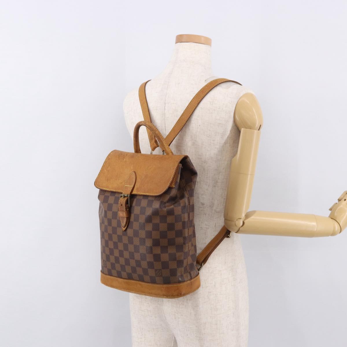 LOUIS VUITTON Damier Ebene Arlucan Backpack N99038 LV Auth 186030