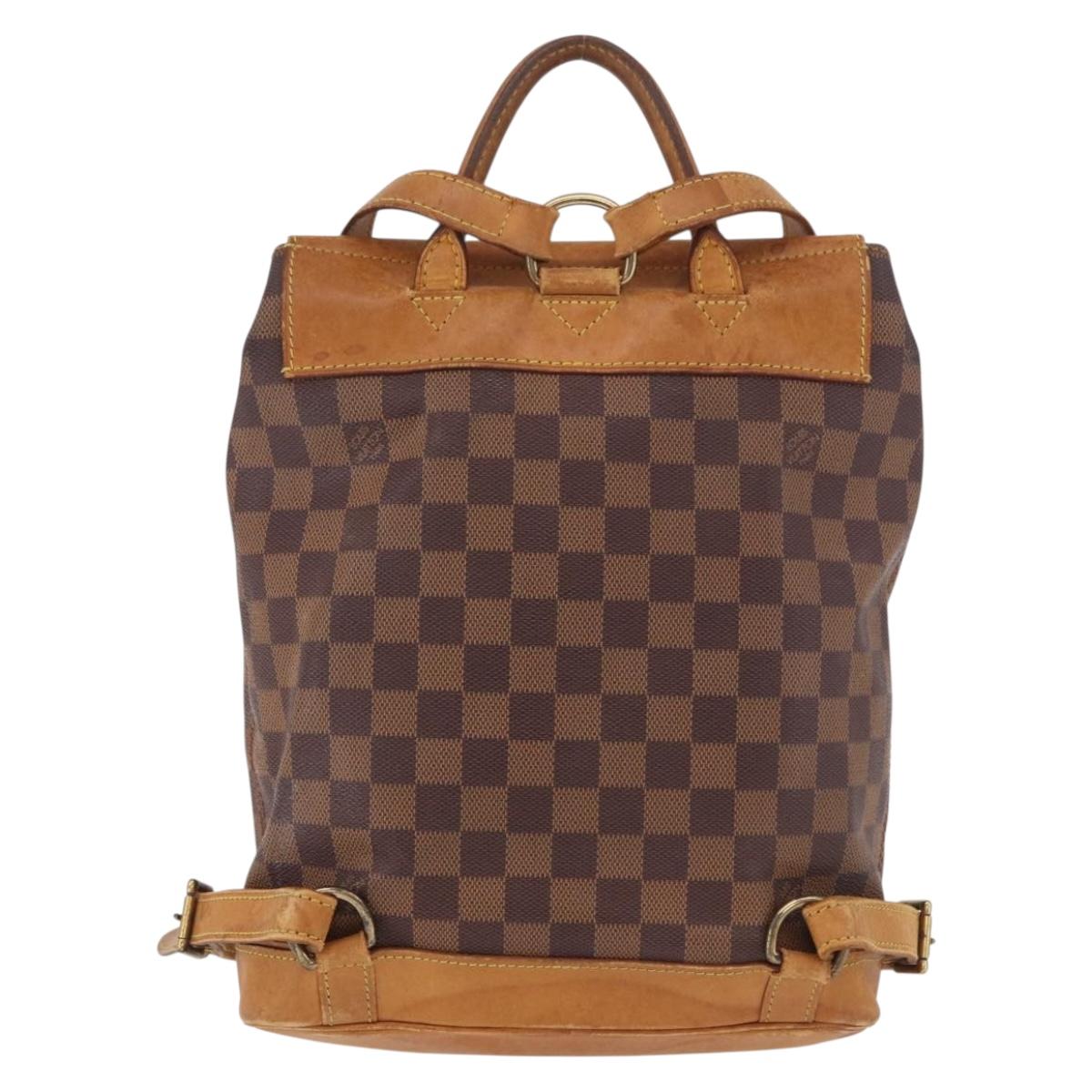 LOUIS VUITTON Damier Ebene Arlucan Backpack N99038 LV Auth 186030