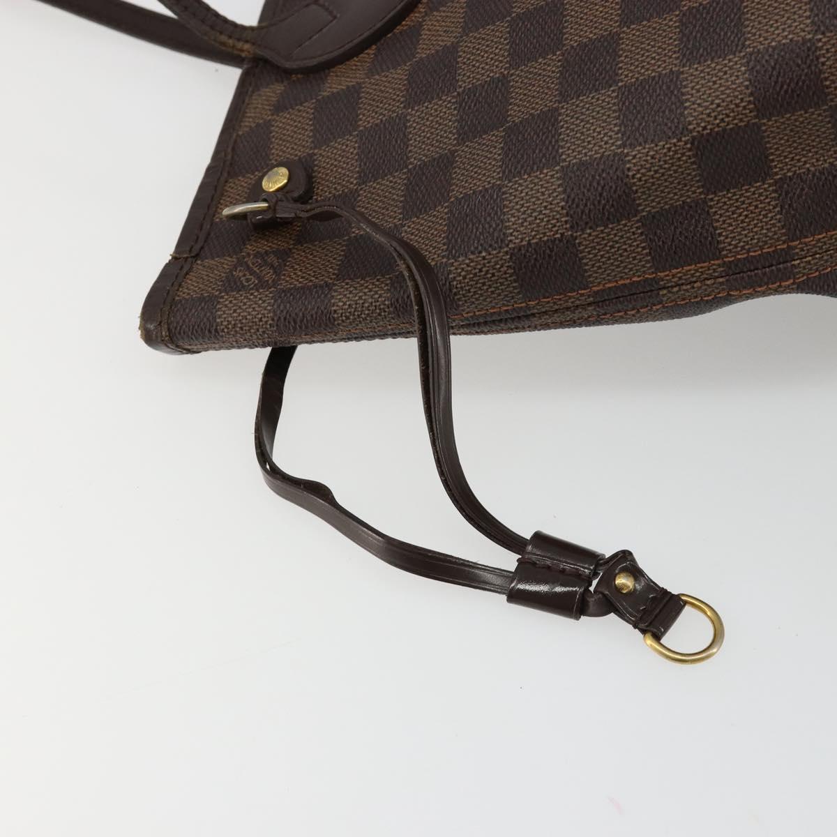 LOUIS VUITTON Damier Ebene Neverfull PM Tote Bag N51109 LV Auth 186031
