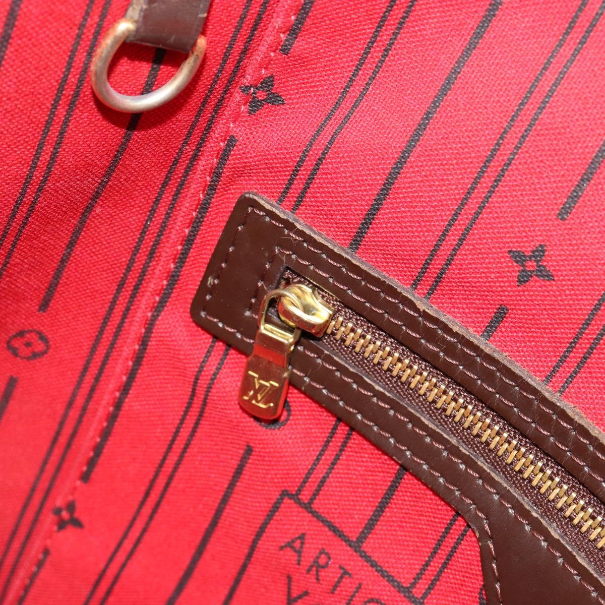 LOUIS VUITTON Damier Ebene Neverfull PM Tote Bag N51109 LV Auth 186031