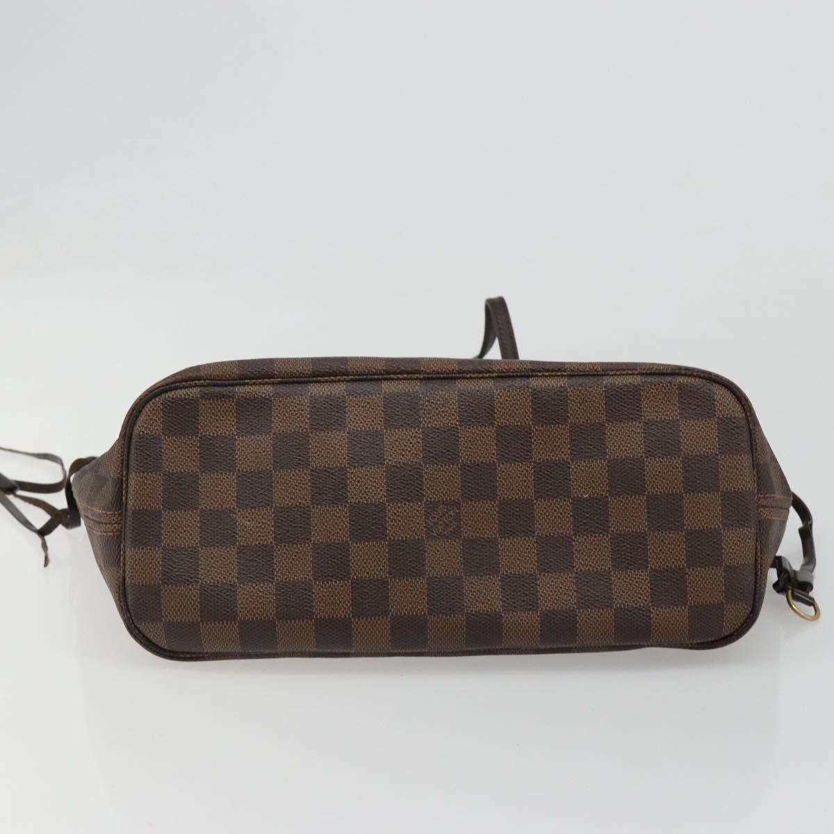 LOUIS VUITTON Damier Ebene Neverfull PM Tote Bag N51109 LV Auth 186031