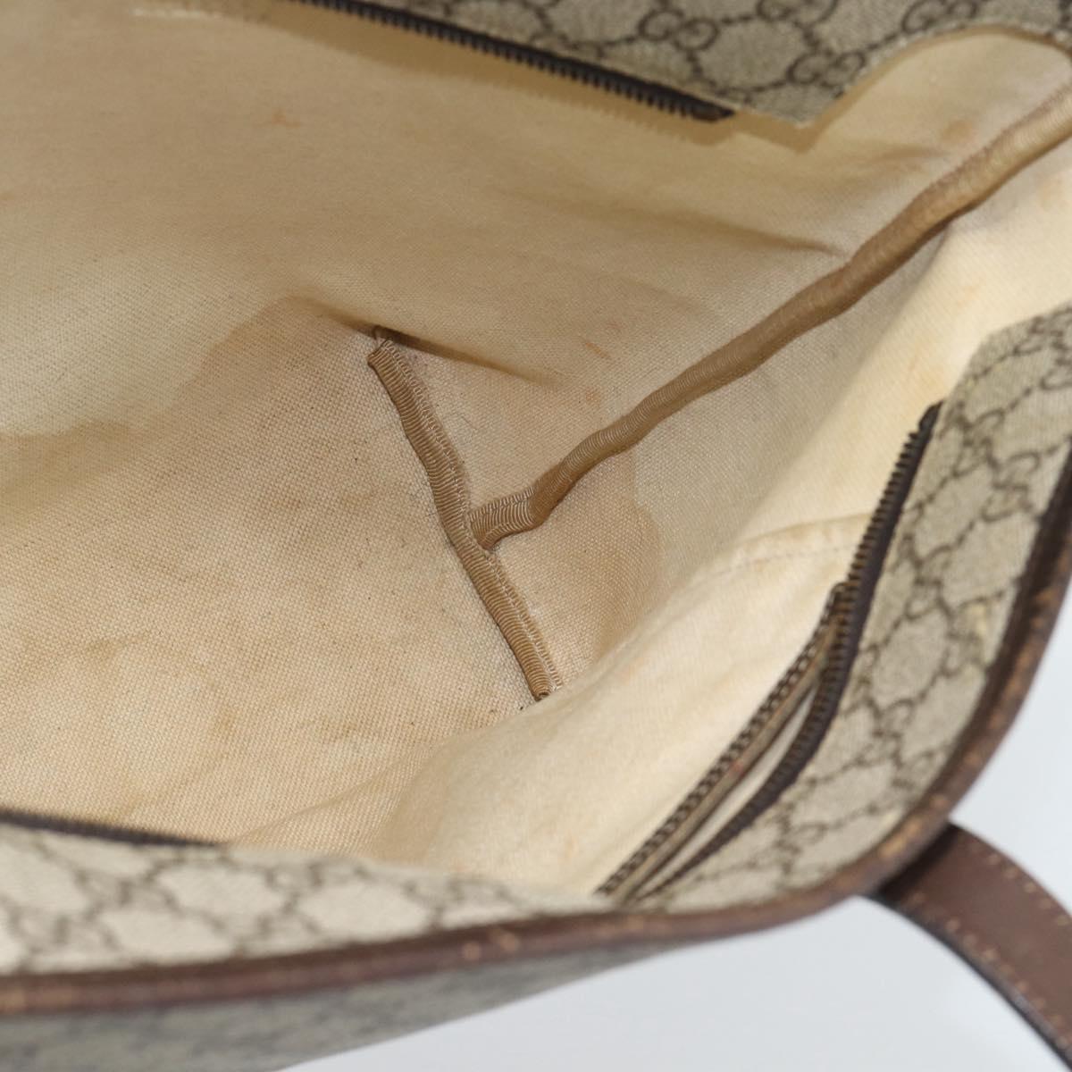 GUCCI GG Supreme Tote Bag PVC Beige 211137 Auth 186032