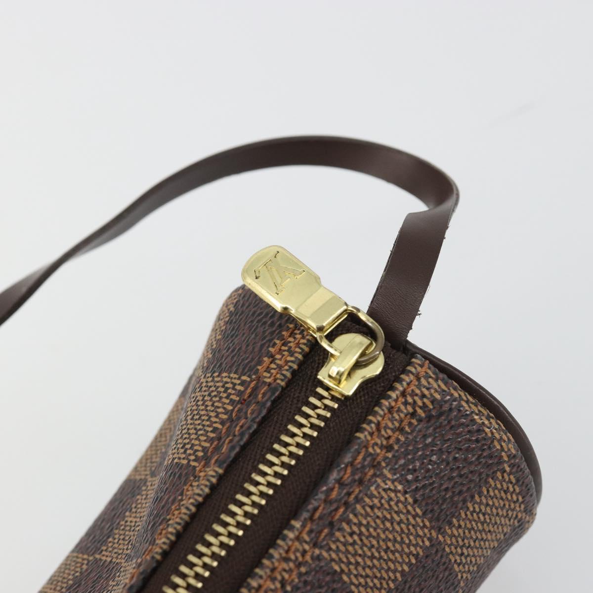 LOUIS VUITTON Damier Ebene Papillon Pouch LV Auth 186042A