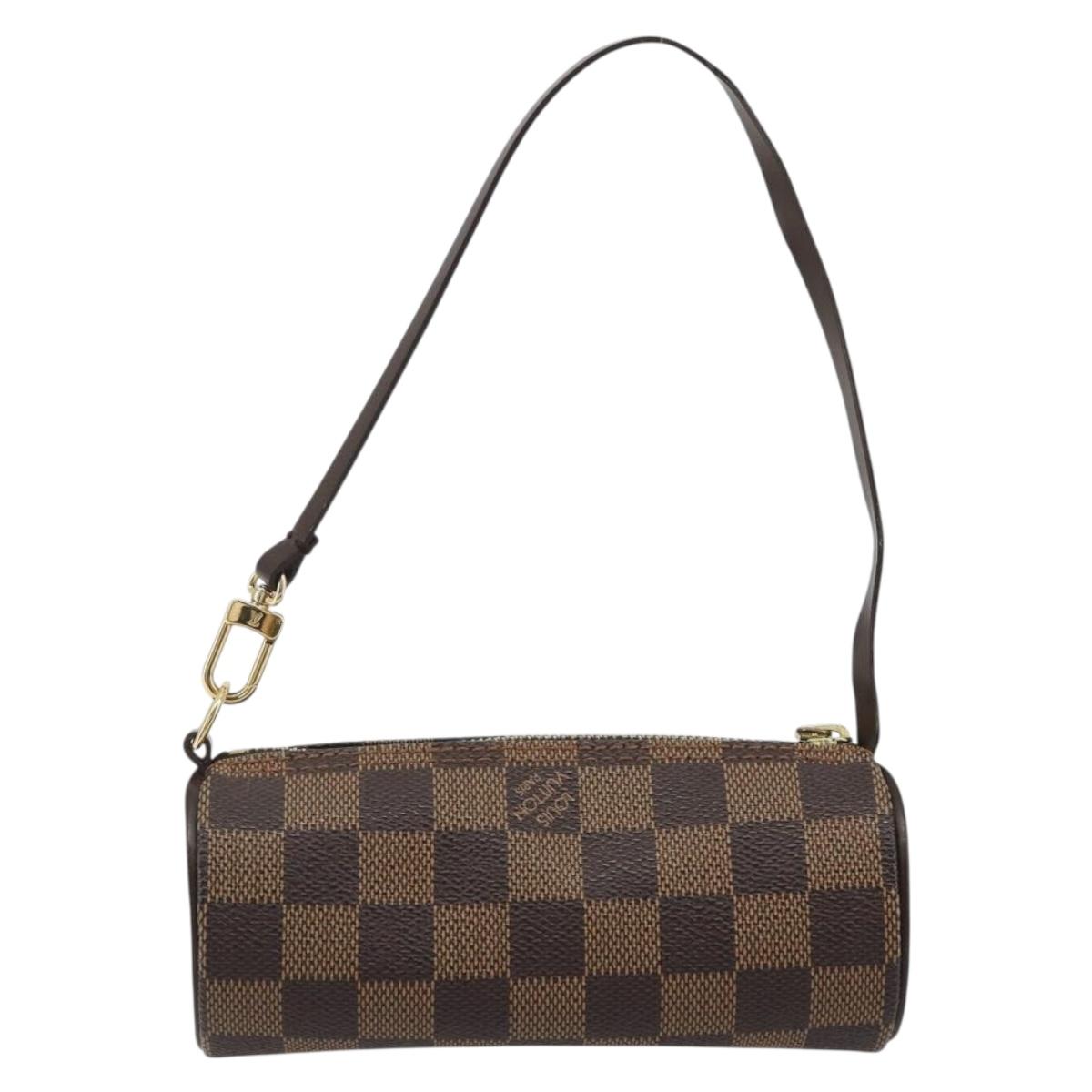 LOUIS VUITTON Damier Ebene Papillon Pouch LV Auth 186042A