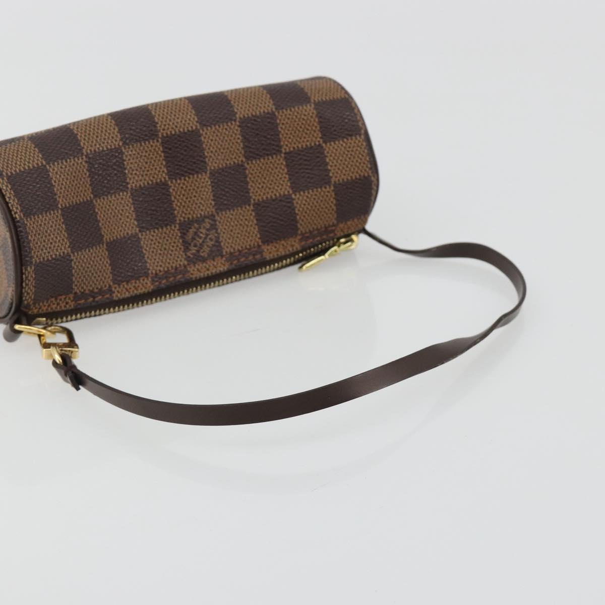 LOUIS VUITTON Damier Ebene Papillon Pouch LV Auth 186042A