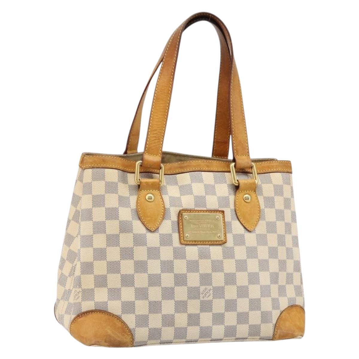 LOUIS VUITTON Damier Azur Hampstead PM Tote Bag N51207 LV Auth 186045