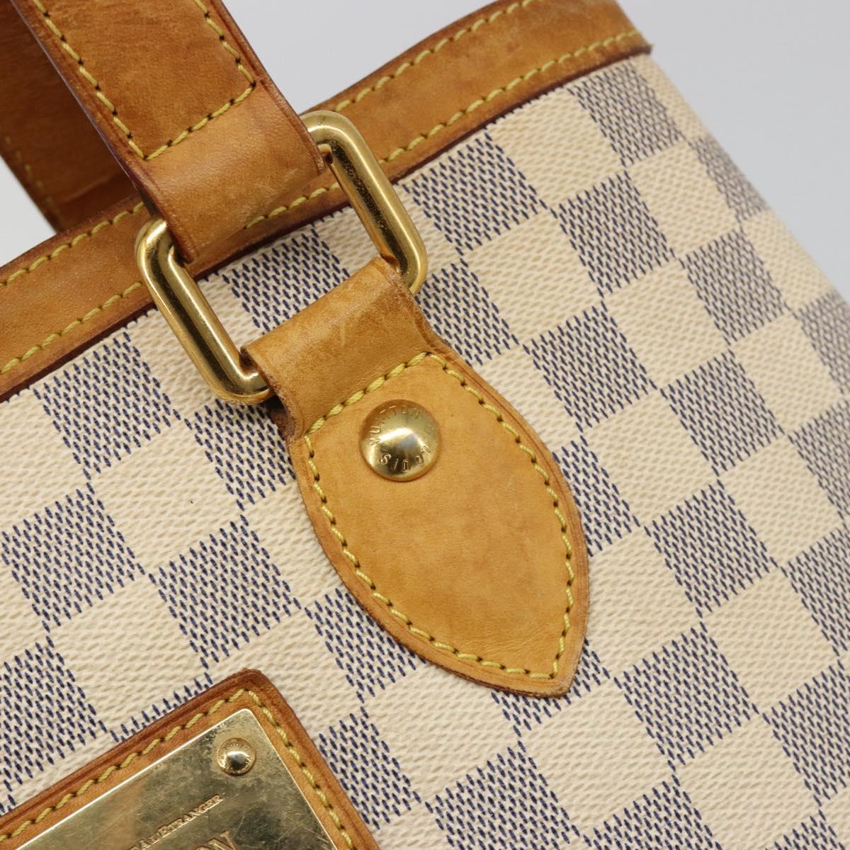 LOUIS VUITTON Damier Azur Hampstead PM Tote Bag N51207 LV Auth 186045