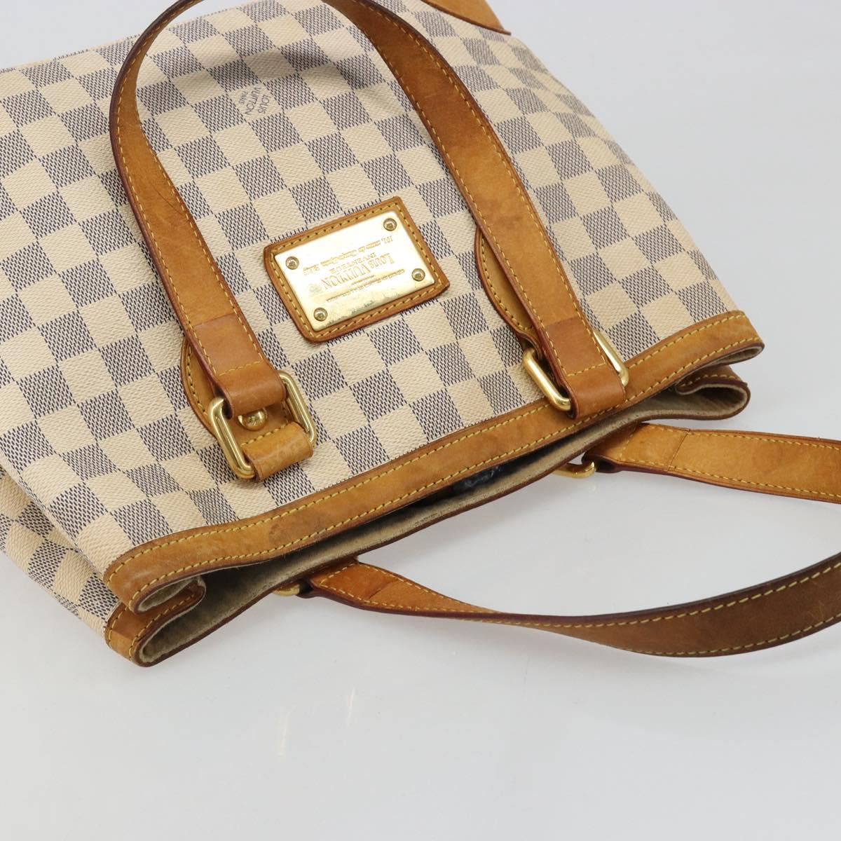 LOUIS VUITTON Damier Azur Hampstead PM Tote Bag N51207 LV Auth 186045
