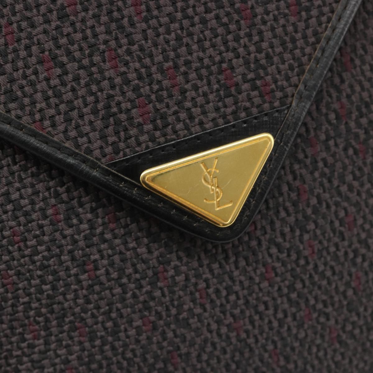 SAINT LAURENT Shoulder Bag PVC Canvas Purple Gold Auth 186047A