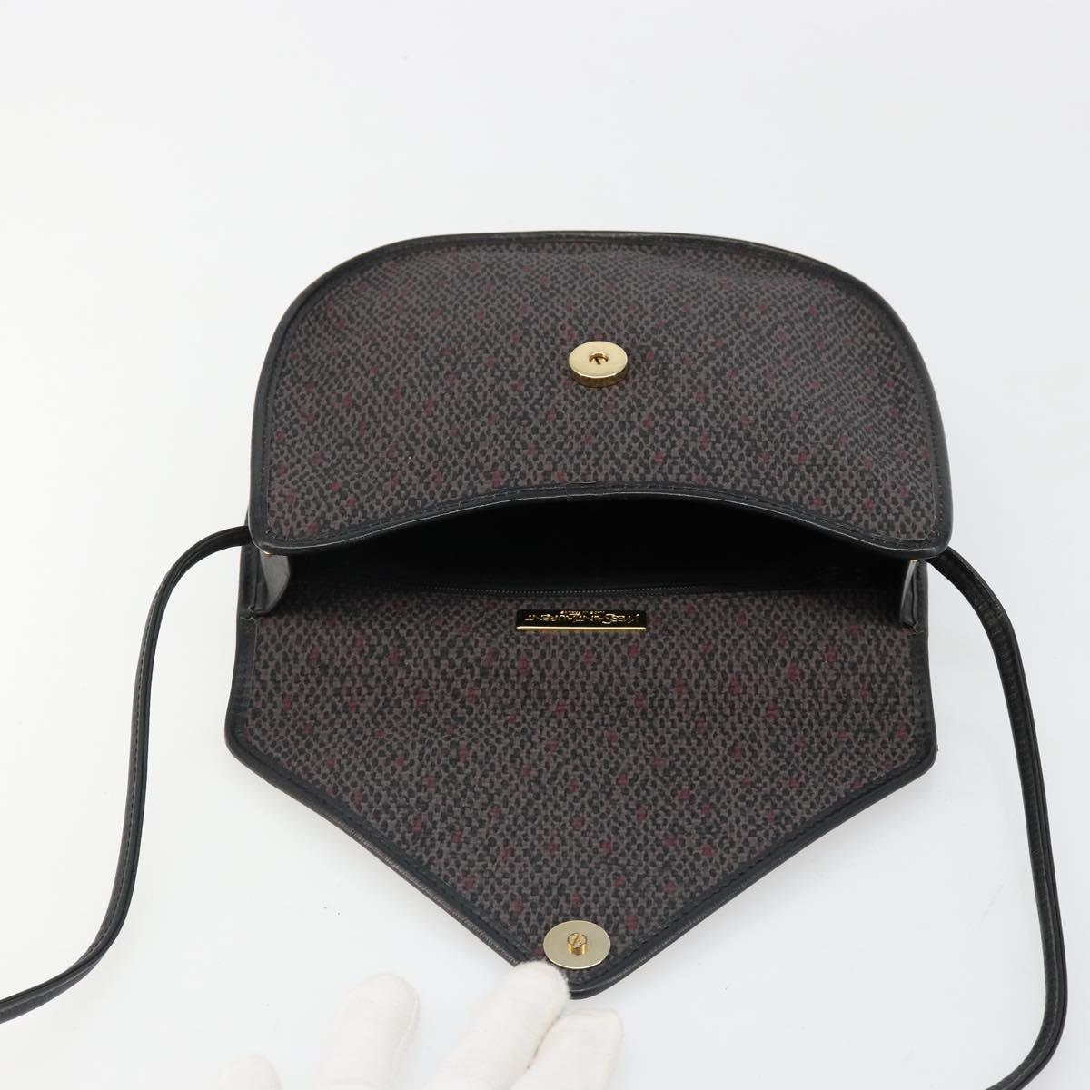 SAINT LAURENT Shoulder Bag PVC Canvas Purple Gold Auth 186047A