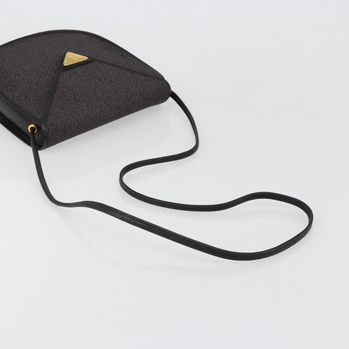 SAINT LAURENT Shoulder Bag PVC Canvas Purple Gold Auth 186047A