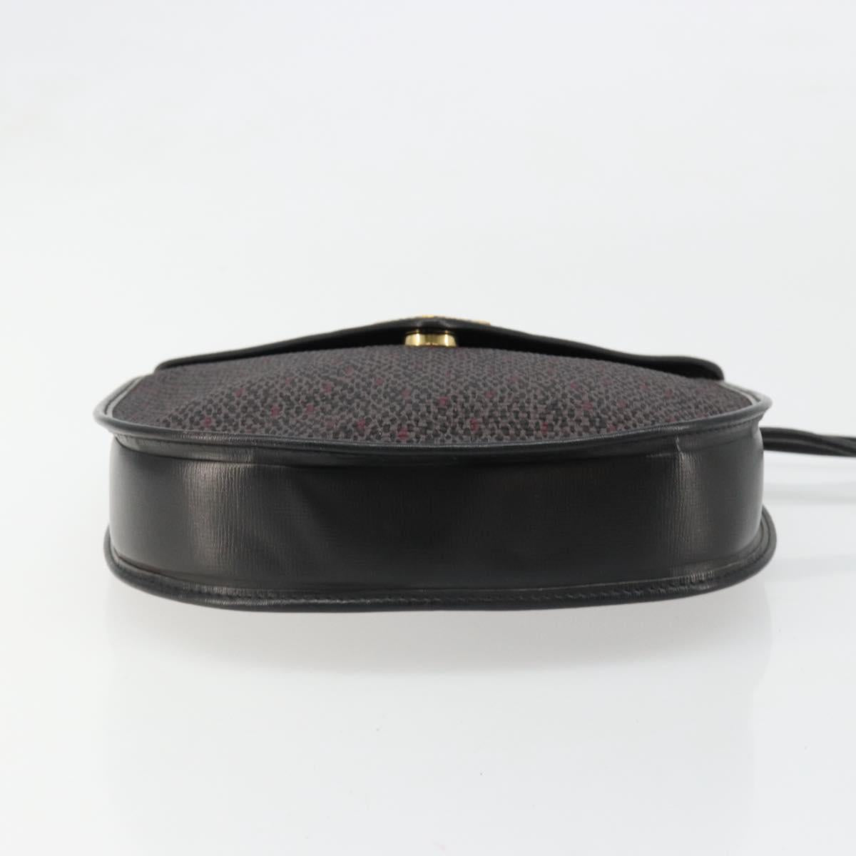 SAINT LAURENT Shoulder Bag PVC Canvas Purple Gold Auth 186047A