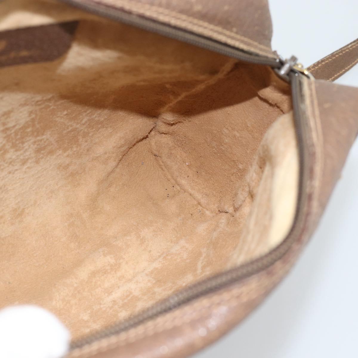 GUCCI GG Supreme Web Sherry Line Shoulder Bag PVC Beige Gold Auth 186057